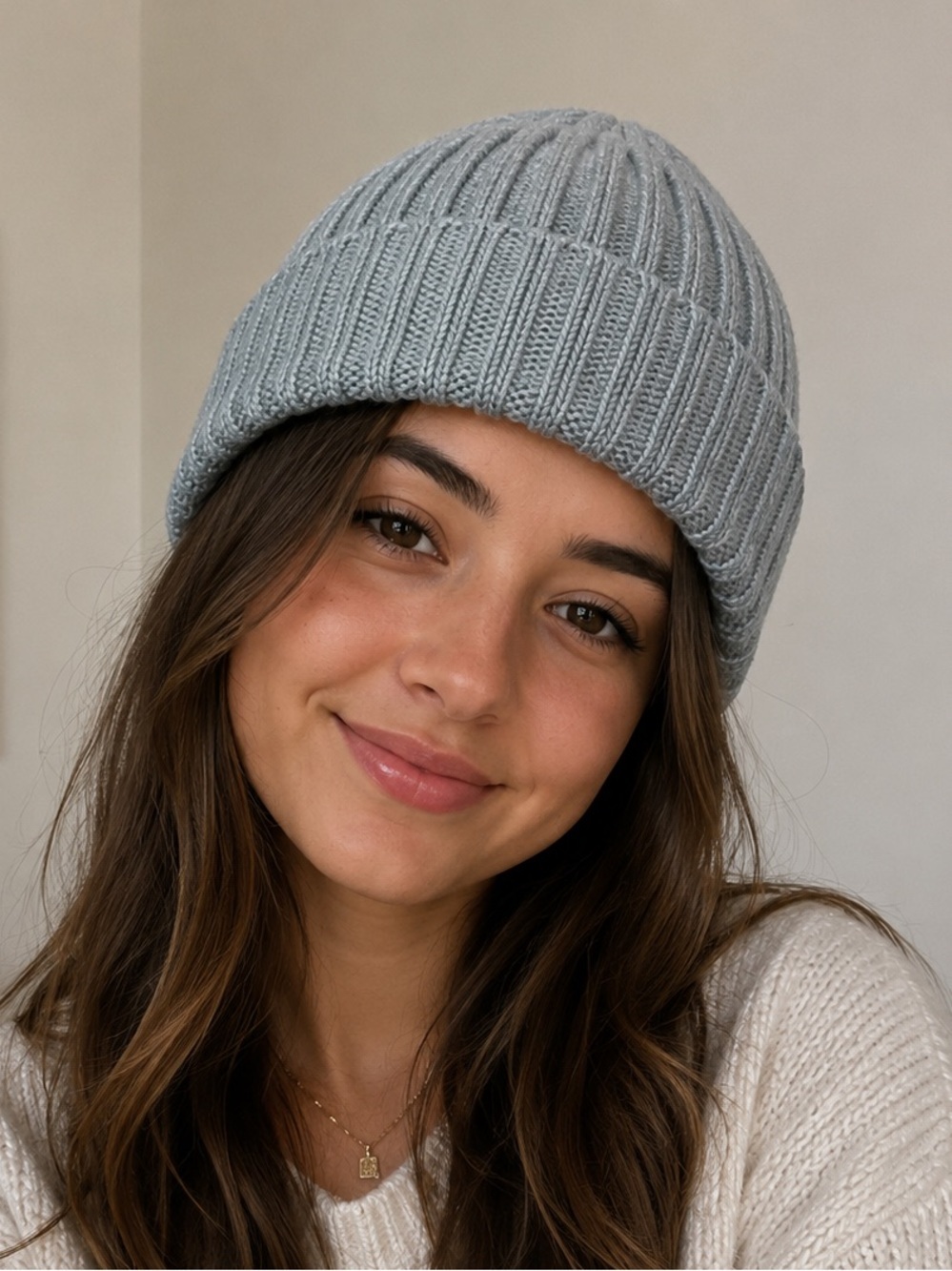 NWT Nordstrom The Rail One Size Gray Ribbed Knit Beanie Grey Asphalt Skull Cap